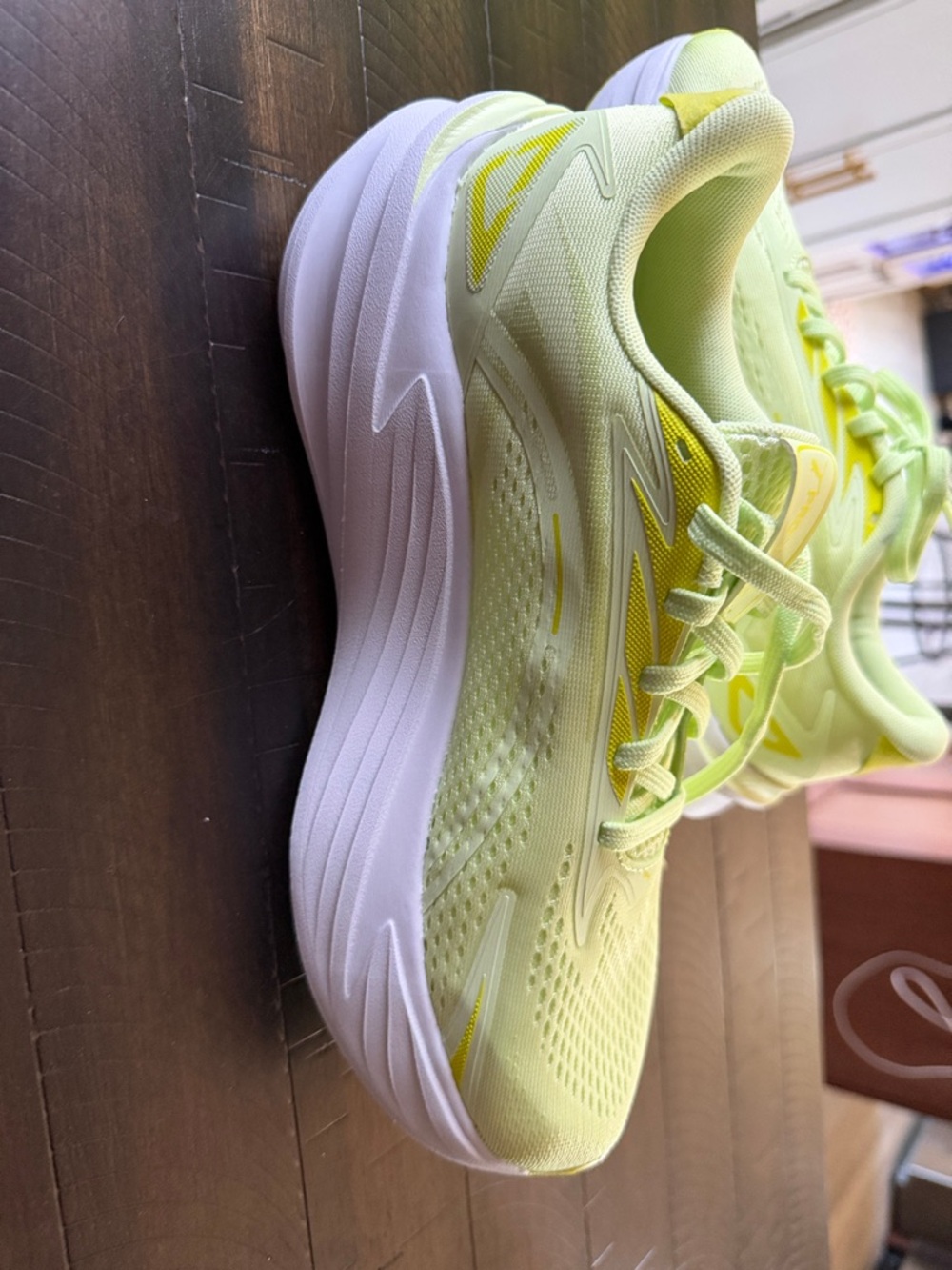 2 Pair of Lightweight Running Shoes - Neon Yellow puma and mint green Karhu run - Picture 11 of 15